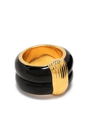 Aurelie Bidermann Katt double-layer ring - Black