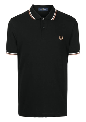 Fred Perry embroidered-logo polo shirt - Black