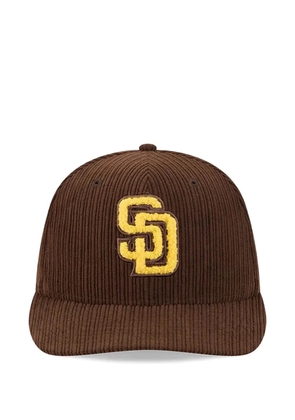 NEW ERA CAP corduroy appliqué hat - Brown