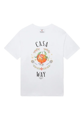Casablanca Casa Way Orange Mascot T-shirt - White