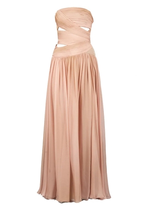 Elie Saab printed chiffon gown - Pink
