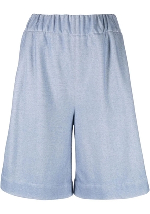 Colombo fine-knit knee-length shorts - Blue