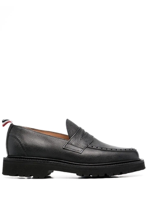 Thom Browne pebbled penny loafers - Black