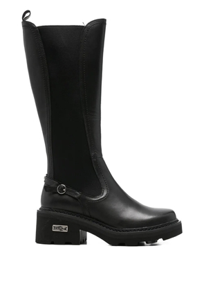 Cult leather knee-high boots - Black