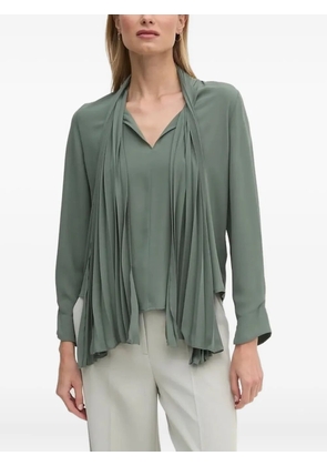 Sandro Ferrone pleated neck blouse - Green