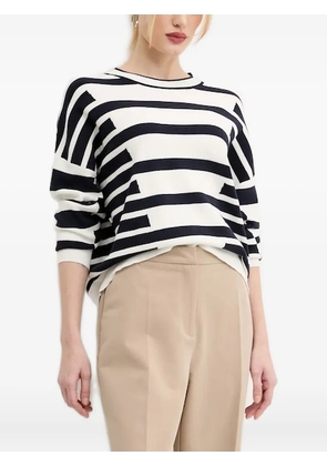 Desigual striped panelled sweater - White