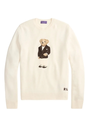 Ralph Lauren Purple Label signature Teddy Bear motif crew-neck sweater - Neutrals