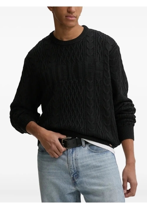 DICKIES cable-knit crew-neck sweater - Black