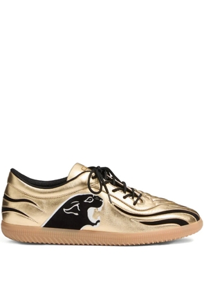 Valentino Garavani panther-patch sneakers - Gold