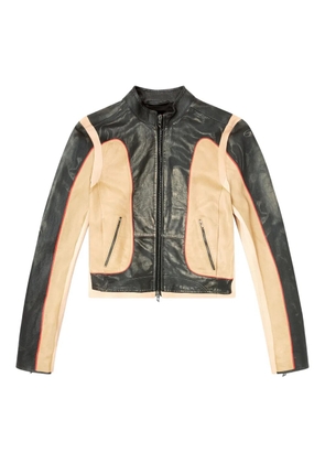 Diesel L-Oonie panelled leather jacket - 9XX
