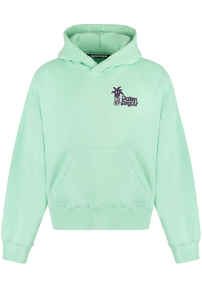 Palm Angels Douby logo-print cotton hoodie - Green