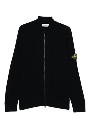 Stone Island 5100006 ribbed zip-up cardigan - Blue