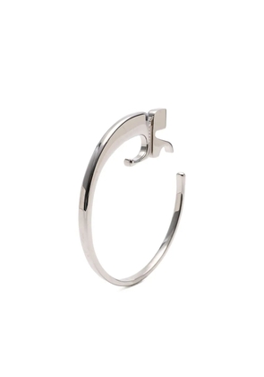 Courrèges logo-detail hoop earrings - Silver
