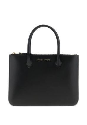 Comme Des Garçons Wallet leather tote bag - Black