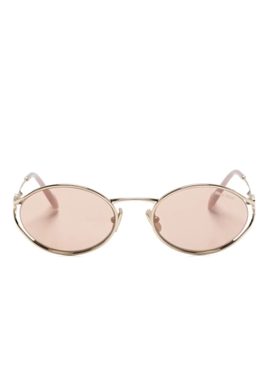 Miu Miu Eyewear Miu Miu logo sunglasses - Gold