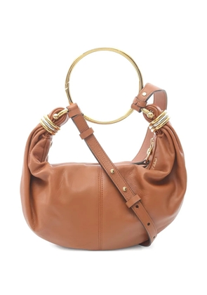 Chloé Pre-Owned 2020s small Bracelet Hobo leather tote bag - Brown