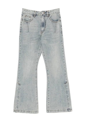 b+ab button-hem bootcut jeans - Blue