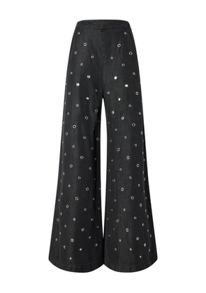 PINKO eyelet-embellished trousers - Black