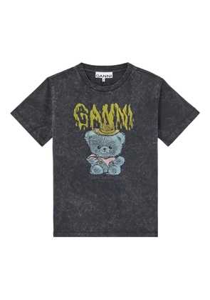 GANNI graphic-print T-shirt - Grey