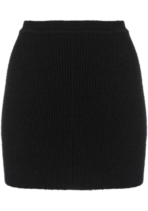 WARDROBE.NYC ribbed-knit mini skirt - Black