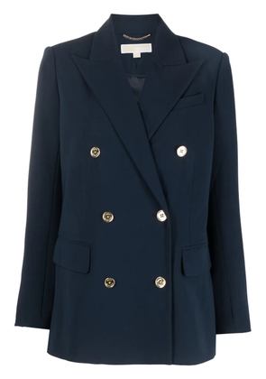 Michael Michael Kors logo-button double-breasted blazer - Blue