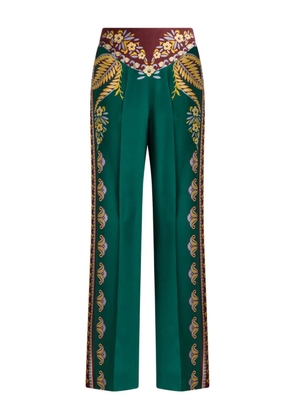ETRO floral-print trousers - Green