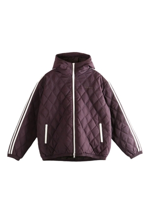 adidas quilted hooded jacket - Purple