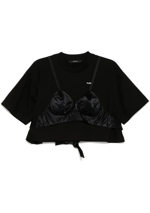 pushBUTTON bra point cropped top - Black