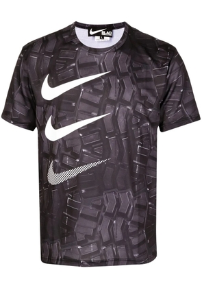 Black Comme Des Garçons Swoosh-print graphic T-shirt