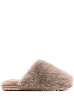Mou closed-toe fur slippers - Grey