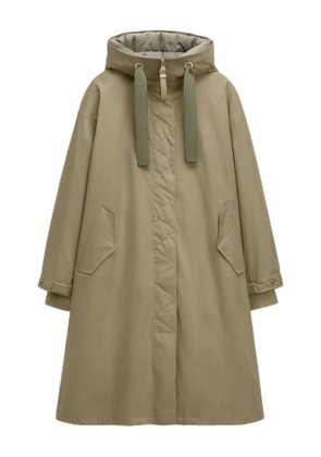 G-Lab quilted-trim hooded parka coat - Neutrals