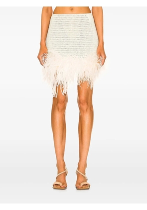 Magda Butrym feather-down mini skirt - Neutrals