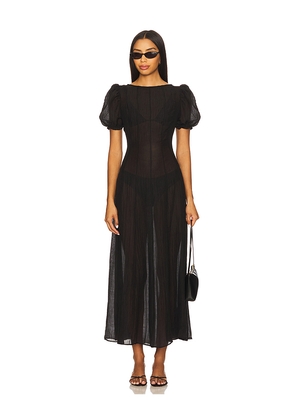 LPA Emory Midi Dress in Black. Size XS. Also in XXS, S, M, L, XL.
