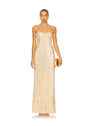 Lovers and Friends Mya Gown in Metallic Gold. Size XS. Also in XXS, S, M, L, XL.