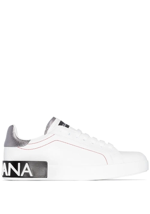 Dolce & Gabbana Portofino leather sneakers - White
