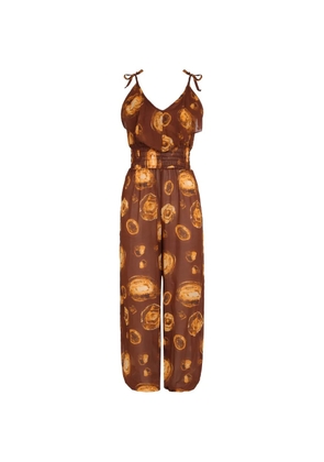 Brigitte Anne V-neck jumpsuit - Brown