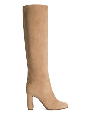 Dolce & Gabbana 90mm block-heel boots - Neutrals