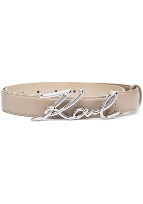 Karl Lagerfeld K/Signature logo belt - Neutrals