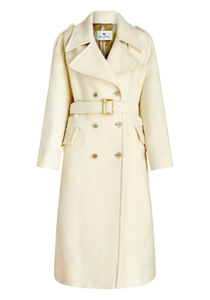 ETRO belted-waist double-breasted coat - Neutrals