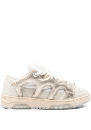 SANTHA cut-out lace-up sneakers - White