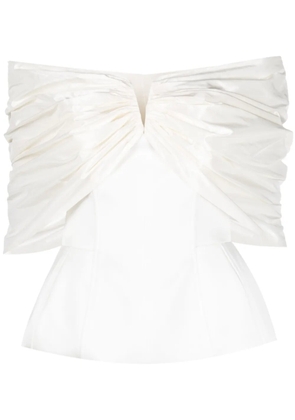 V:PM ATELIER Bela off-shoulder gathered top - White