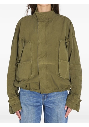 The Attico flap-pocket drawstring jacket - Green