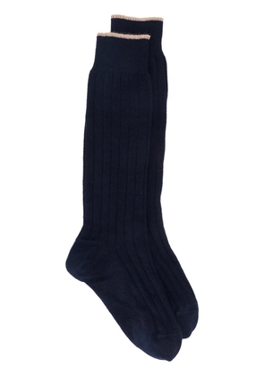 Brunello Cucinelli ribbed socks - Blue