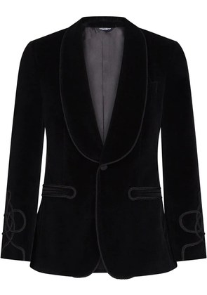 Dolce & Gabbana single-breasted velvet tuxedo jacket - Black