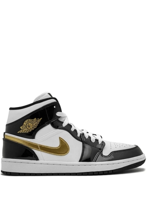 Jordan Air Jordan 1 Mid SE 'Black/Gold Patent Leather' sneakers - White