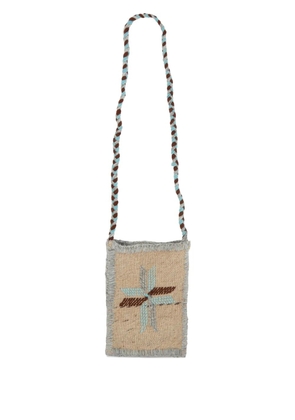 Chamula embroidered messenger bag - Neutrals