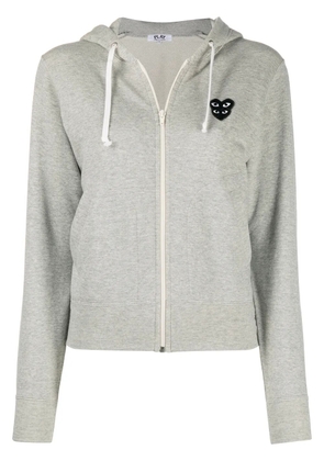 Comme Des Garçons Play overlapping heart hoodie - Grey
