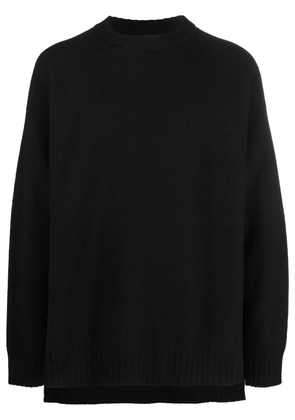 Jil Sander split-hem crew-neck jumper - Black