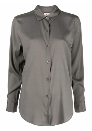 PAULA long-sleeve silk shirt - Green