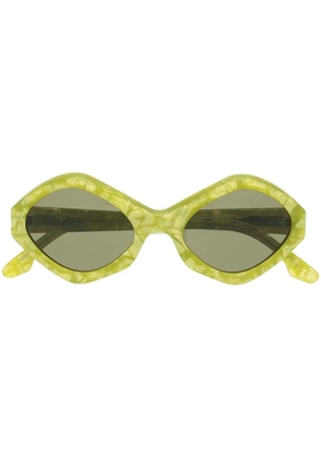 Kiko Kostadinov geometric tinted sunglasses - Green